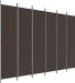 vidaXL Kamerscherm met 6 panelen 300x220 cm stof bruin