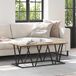 Prolenta Maison Exclusive - Salontafel, ambachtelijk eikenhout, 100 x 50 x 40 cm, multiplex en metaal