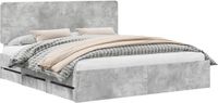 vidaXL Bedframe met lade Beton Grijs 200 x 200 cm Ingenieurshout