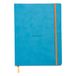 RHODIA 117557C - Soepel Schrift Turkoois - 19 x 25 cm - Dot Stippen - 160 pagina's - Clairefontaine Ivoor Papier 90 g/m² - Leeslint, Elastieksluiting - Omslag in Imitatieleer