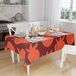 Bonamaison Tafelkleed, Anti-Mold, Sneldrogend, Waterdicht, 100% Polyester Tafellaken, Oranje Bordeaux, 140 x 160 Cm - Ontworpen en Vervaardigd in Turkije