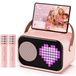 Karaokemachine Set karaoke - Met 2 microfoons - Bluetooth 5.3 - Voor kinderen en volwassenen - Met RGB-licht