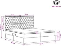 vidaXL LED Opbergbed met Matras Lichtgrijs 180 x 200 cm Fluweel