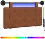 vidaXL Hangend hoofdbord Bruin Antiek PU