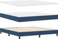 vidaXL Boxspringbed met hoofdeinde Blauw 180 x 200 cm Stof