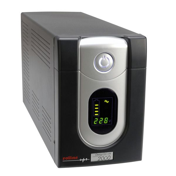 ROLINE DesignSecure 2000 - UPS - Zwart, Zilver