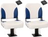 vidaXL Bootstoelen - 2 st - met poot - 360° draaibaar