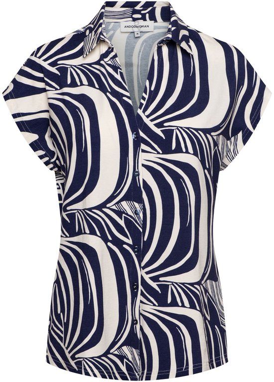 &Co Woman VALETTA WEAVE blouse - S - Blauw