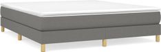 vidaXL Boxspring met matras stof donkergrijs 160x200 cm