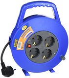 Alyco 199409 haspel 5 m H05 VV-f 3g1,5, blauw