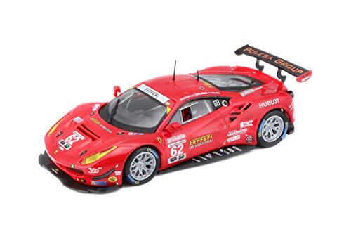 Bburago Ferrari 488 GTE '17: Modelauto in schaal 1:43, Ferrari Racing serie, geschenkdoos, 12 cm, rood #62 (18-36301)