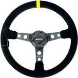 Shinergy OCC Motorsport TRACK Huid Geel/Zwart Leer/leder Race stuurwiel