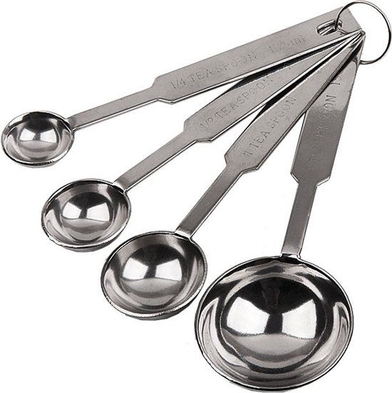 Krumble Maatlepels RVS - set van 4