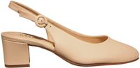Hassia 1-304700 Beige Sandalen met hak Vrouwen Leer Blokhak 3-4 cm