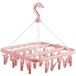 Sèche-linge vêtements - Avec 32 clips - Pliable - Anti-goutte - Rose pâle