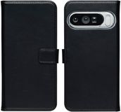 Selencia Echt Leren Bookcase voor de Google Pixel 10 Pro XL - Zwart