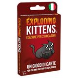 Asmodee Exploding Kittens: editie voor 2 spelers, een hoofd-op-uitdaging tussen kittens en explosies, bordspel voor familie en vrienden, speelkaarten, feestspel, 7+ jaar, editie in het Italiaans