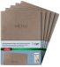SIGEL SM211/5 menumap A5, rubberen band, beige met linnenstructuur, 5 stuks