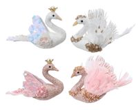 Decoris Zwaan foam l4b9.5h6 cm a4 kerst
