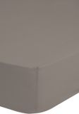 HIP Hoeslaken Effen Kleur - Lits Jumeaux 180x200 cm - Ecru - 100% Katoen Satijn