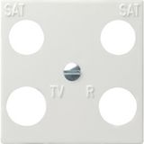 GIRA 025803 Centrale plaat, 4-voudig, Hirsch systeem 55, zuiver wit