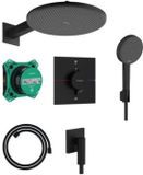 Hansgrohe Raindance Alive S Doucheset met Inbouwthermostaat, Diameter 30 cm, 3 stralen, Matzwart