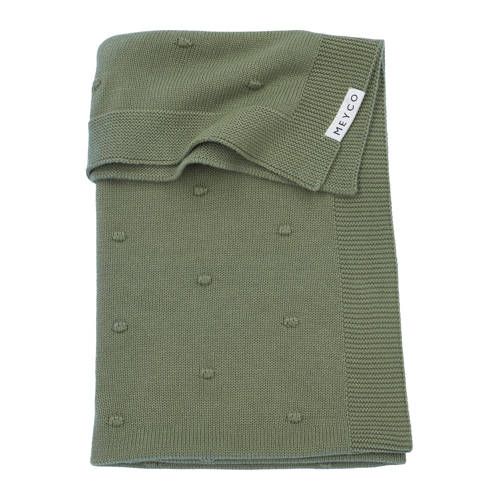 Meyco baby ledikantdeken Mini Knots 100x150 cm Forest Green
