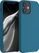 kwmobile telefoonhoesje geschikt voor Apple iPhone 12 mini - Hoesje met siliconen coating - Smartphone case in mat petrol