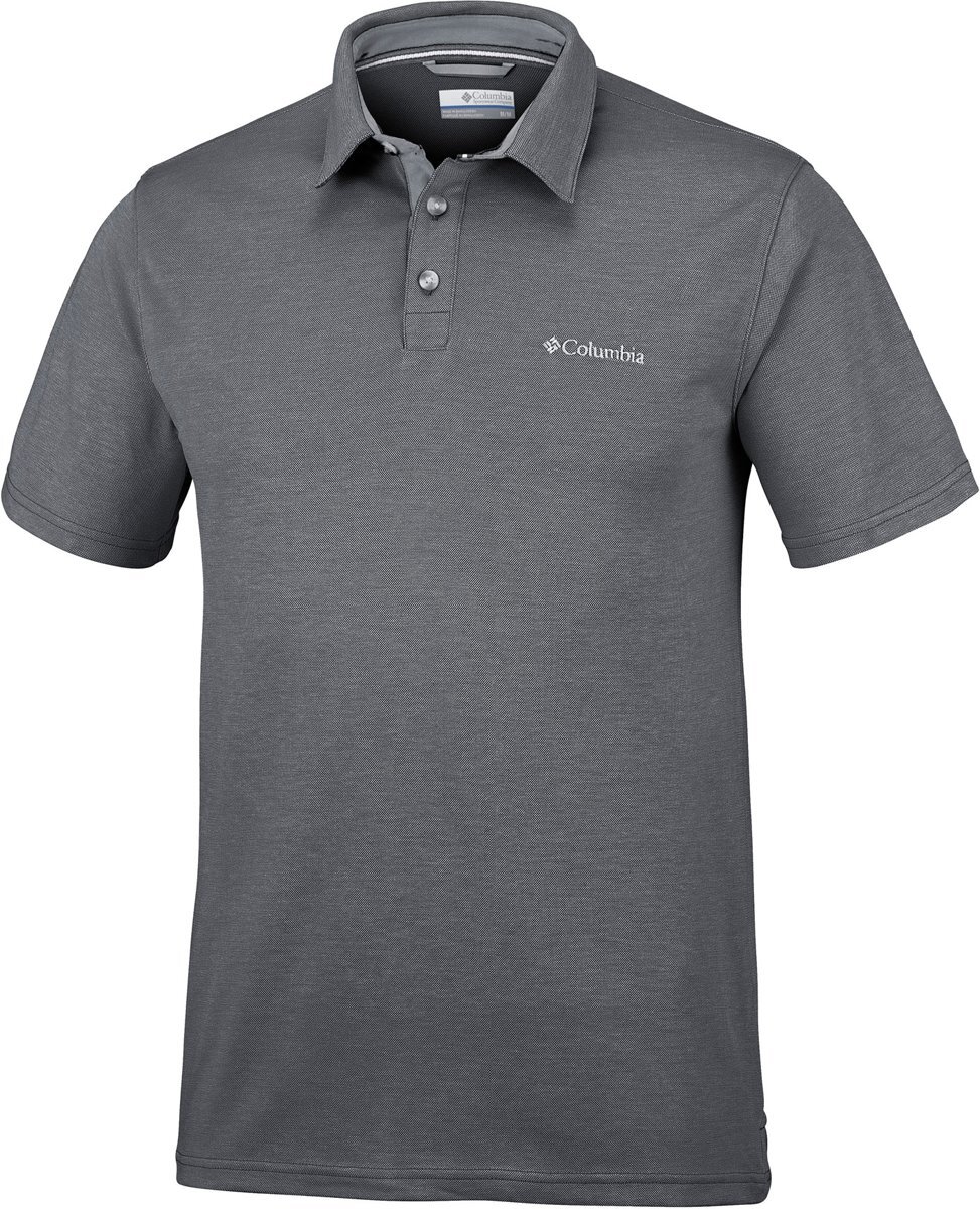 Columbia Nelson Point Polo Sportpolo casual - Maat M - Mannen - grijs