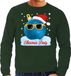 Bellatio Decorations Foute Kerst trui - sweater - Christmas party - groen - voor heren - kerstkleding / kerst outfit S