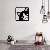 Homemania Wanddecoratie, staal, zwart, 45 x 0,15 x 47 cm
