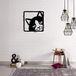 Homemania Wanddecoratie, staal, zwart, 45 x 0,15 x 47 cm