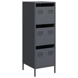 VidaXL Hoge kast 39x35x103,5 cm staal antracietkleurig