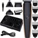 Tondeuse à barbe Tondeuse à barbe homme - 13 pièces - Avec LED et batterie - Noir