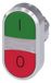 Siemens 3SU10513AB420AK0 3SU1051-3AB42-0AK0 Dubbele drukknop (b x h) 29.9 mm x 57.9 mm IP66, IP67, IP69/IP69K 1 stuk(s)