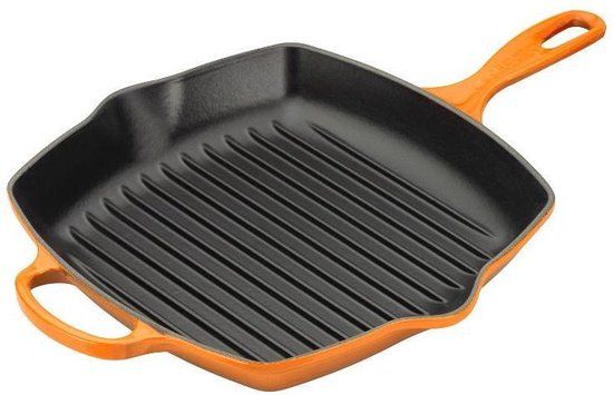 Le Creuset Grillpan Signature - Oranjerood - 26 x 26 cm - Gietijzer