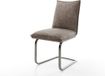 DELIFE Lelio-Flex chaise en microvelours taupe vintage