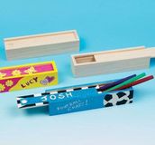 Baker Ross Ontwerp je eigen houten pennendoosjes om te versieren - knutselspullen voor creatieve kinderen (4 stuks)