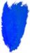 Merkloos Grote veer/struisvogelveren - 2x - blauw - 50 cm - Carnaval - Sierveren/decoratie veren - Charleston of Pieten veer