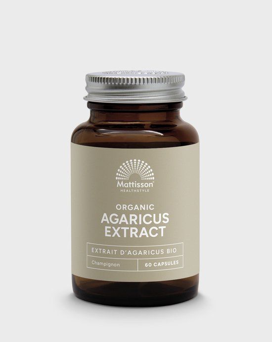 Mattisson HealthStyle Mattisson - Biologische Agaricus 400mg - Agaricus Bisporus Voedingssupplement - 60 Capsules