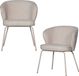 WOOOD Admit Eetkamerstoelen - Polyester - Pebble - Set van 2