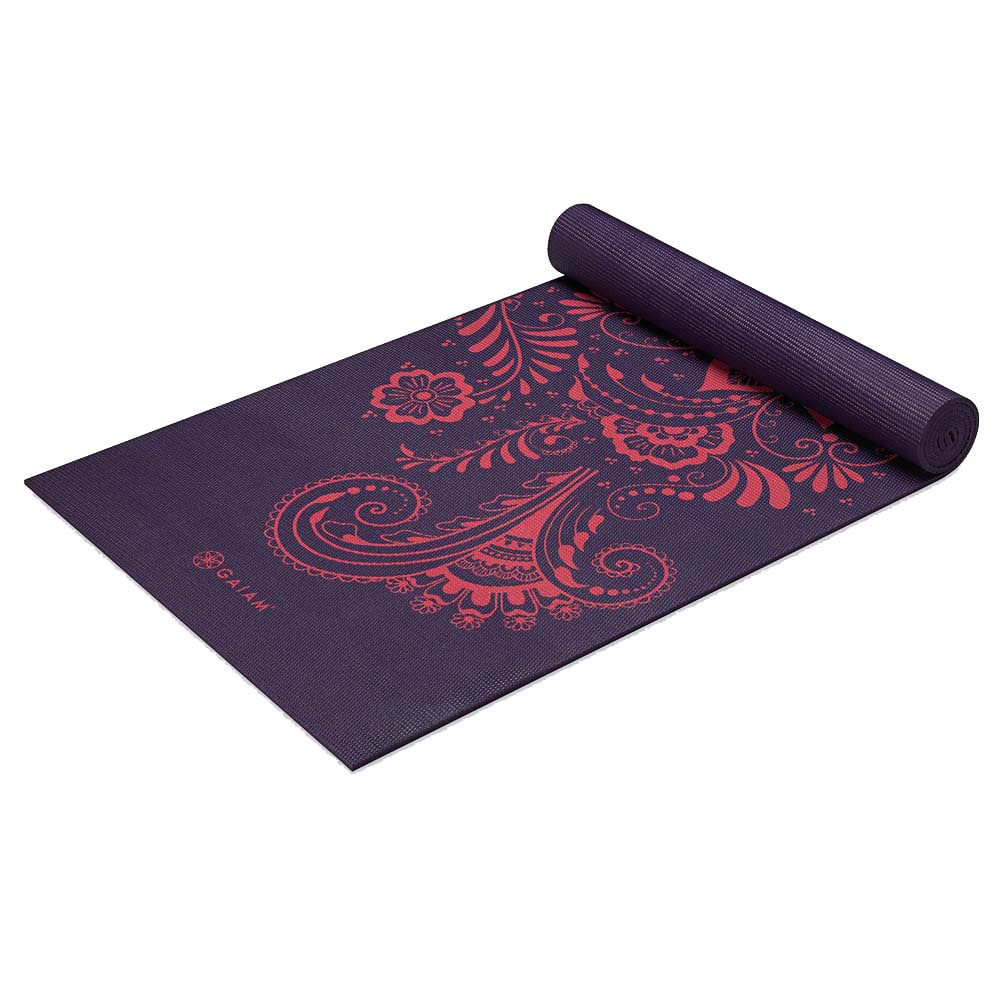 Gaiam Yogamat - Premium Aubergine Swirl - Paars / Rood