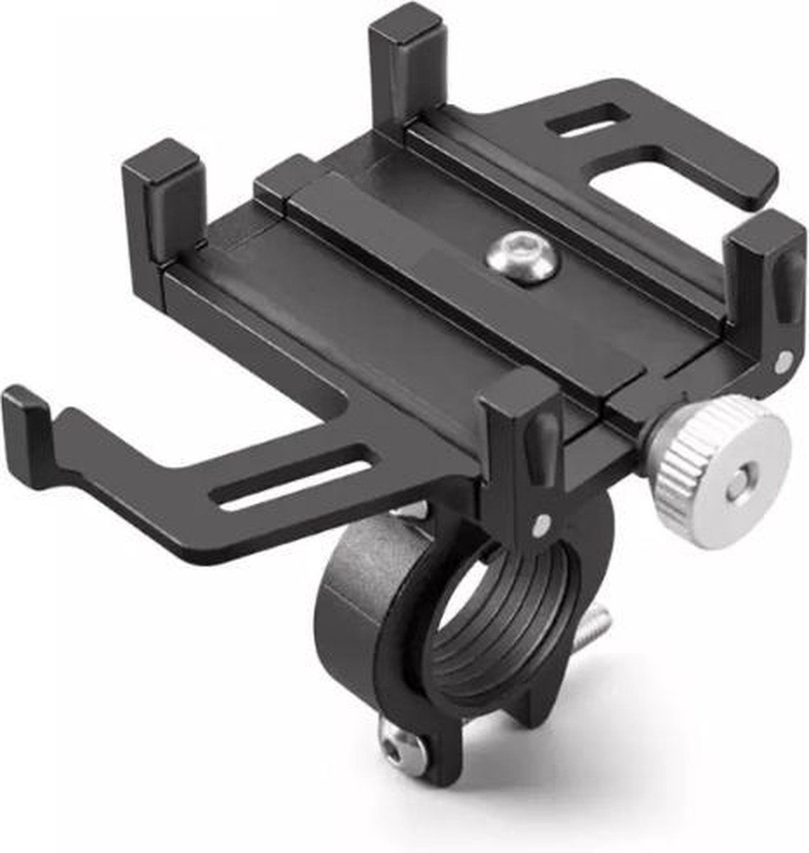 Drphone FTH Fietsstuur Telefoonhouder Aluminium Zwart - Verstelbaar 55-95mm