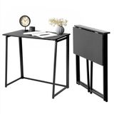 MEUBLE COSY Bureau - Computertafel houtlook Metalen frame Industrieel - Zwart