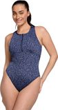 ten Cate Swim Ten Cate Badpak Soft Cup High Neck Zipper Prothesis Option Zebra Grey Dames Maat 46