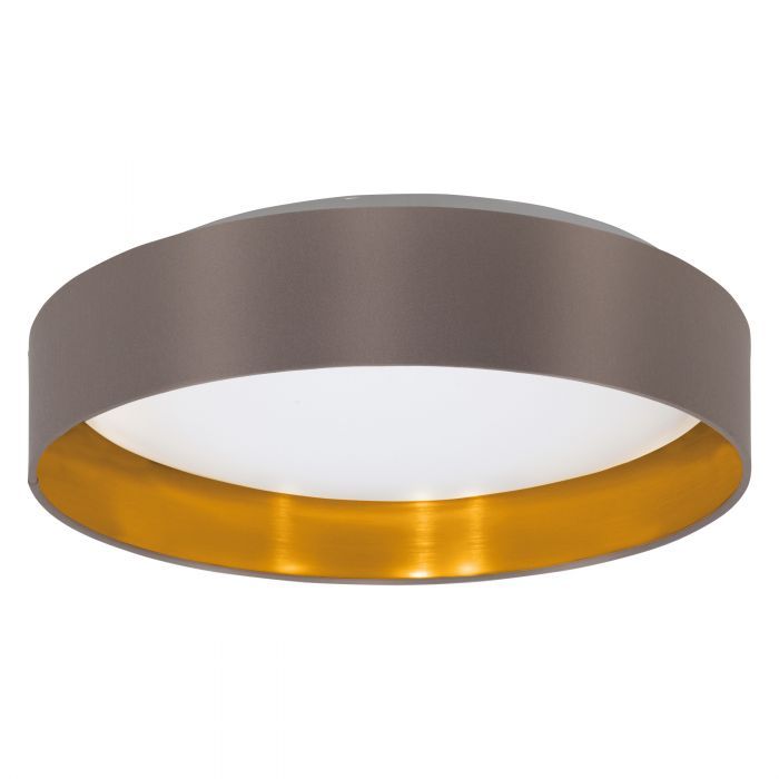 EGLO Maserlo 2 Plafondlamp - 2500 lumen - 3000 kelvin - Wit/Bruin/Goud