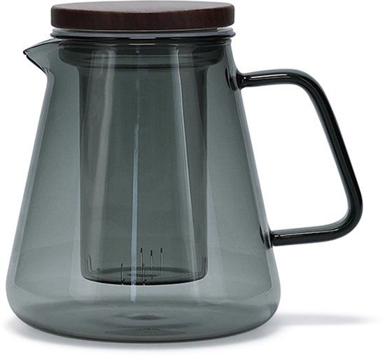 SP Collection Theepot 93cl met glazen filter en deksel grijs Luma