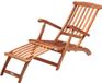 Casaria Ligstoel Queen Mary – Acaciahout 169x54x95cm - Bruin