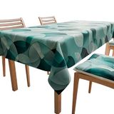 PETTI Artigiani Italiani - Tafelkleed, tafelkleed, tafelkleed voor de keuken van katoen, design cirkel beige X6 plekjes (140 x 180 cm) 100% Made in Italy