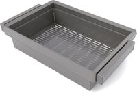 Emuca Kit bestaande uit metalen Quartz lade en verstelbaar frame voor kasten, Soft close en volledige uittrekgidsen, 70 cm module, titanium afwerking